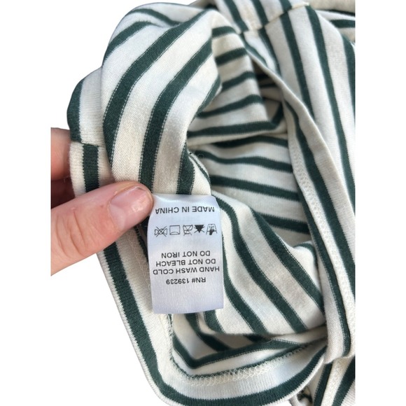 Tuckernuck Green Stripe Ashton Polo Dress Collar Green White Tunic Medium - Picture 9 of 10